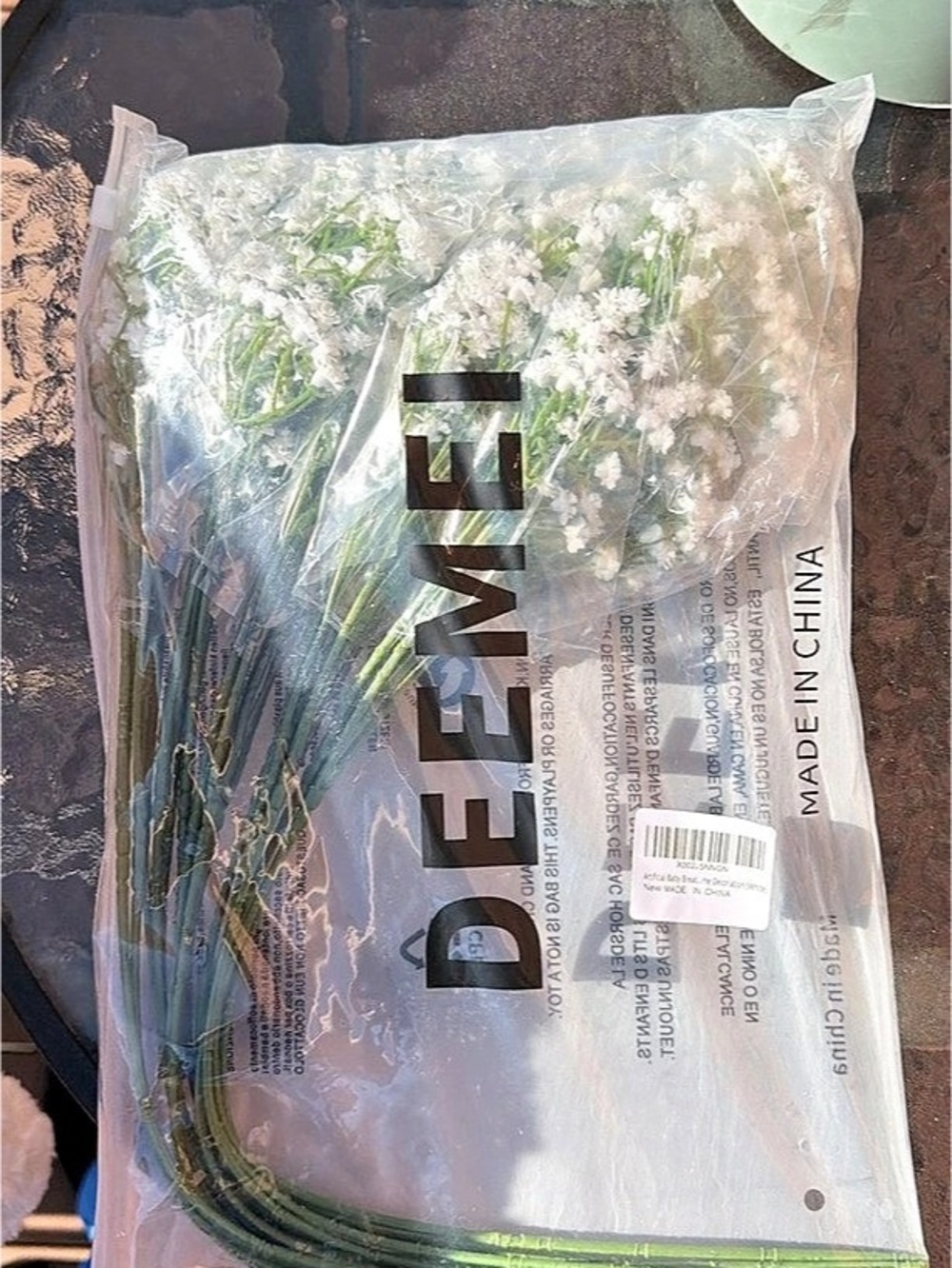 Faux baby breath flowers